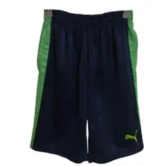プーマ PUMA ジャージ ハーフパンツ ボトムス メンズ Sサイズ 紺/緑