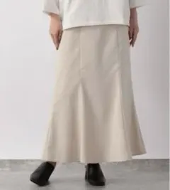 LOWRYSFARM ラクビハイウエストマーメイドスカート ベージュ