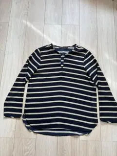 ZARA BASIC 長袖ボーダーブラウス