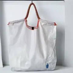 刺繍エコバッグ　ブルーボトル刺繍　ホワイト