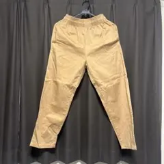 GUベージュ チノパン ゴムウエスト