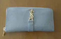 サンローラン SAINT LAURENT 長財布 グレー ゴールドロゴのサムネイル