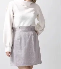 チェックタックタイトミニスカート　wego ベージュピンク　grl ハニーズ