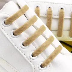 ほどけない★ゴム製 結ばない靴紐★靴ひも スニーカー 伸びる靴紐 簡単取り付け