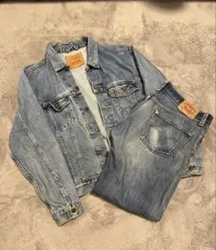 リーバイス　デニムジャケット M セットアップ　501 70508 ブルー