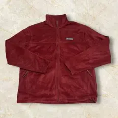 ま*ば様 00s コロンビア フリースジャケット US 厚手フルジップ 刺繍ロゴ