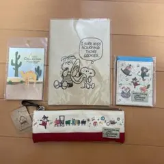 ４点セット☆ペンポーチ☆ふせん☆パスケース☆B6クラフトノート