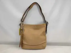 コーチ COACH ベージュ フリンジ付きショルダーバッグ