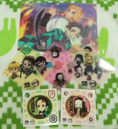 鬼滅の刃 下敷き プラシート ステッカー セット くら寿司