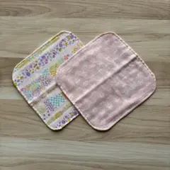 ガーゼハンカチ・ネコ柄他、ピンク系✴︎ハンドメイド