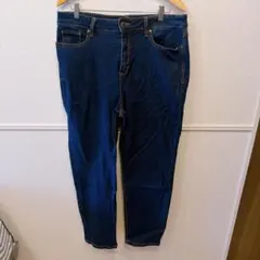 スタイルアンドコー ストレート デニム パンツ XL 紺 綿混 ストレッチ 美脚