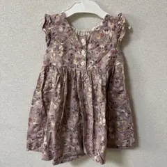 ハンドメイド　チューリップワンピース　花柄ワンピース　春　90