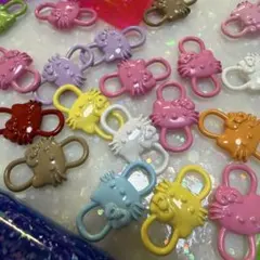白猫 金属チャーム コネクター パーツ まとめ売り