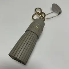 【美品】　FURLA タッセル キーホルダー チャーム ブラウン