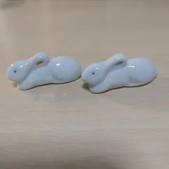 うさぎ 箸置き 2個セット 花柄 - メルカリ