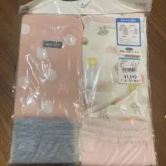 ベビーパジャマ 90cm ピンク ドット柄