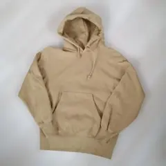 GU　ジーユー　S　ベージュ フード付きパーカー　黄土色