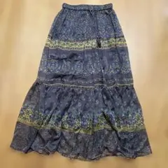フローラルプリントロングスカート Mサイズのサムネイル