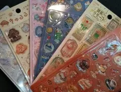 文具女子博 きゅるるん シール BGM 喫茶 シール 6点　限定