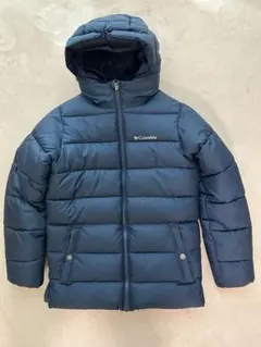 Columbia フード付きダウンジャケット ネイビー　M