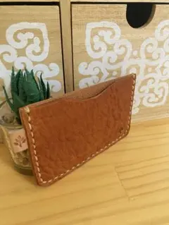 【牛革】シンプルカードケース　定期入れ