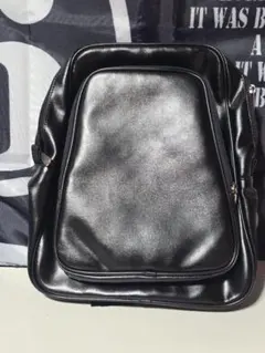 黒い合成皮革 リュックサック　汎用　現状長期保管品
