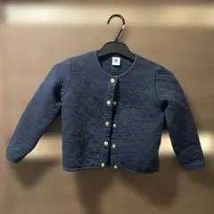 プチバトー ネイビー キルティング カーディガン　6ans 116cm