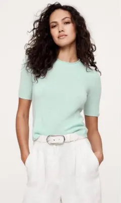 ライトウェイト カシミヤ 100 ショートスリーブ セーター