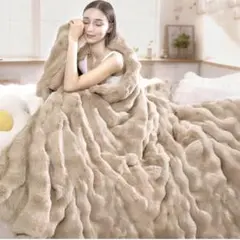 毛布 ふわとろ毛布 ハーフ 2枚合わせ 冬用 ブランケット モコモコ
