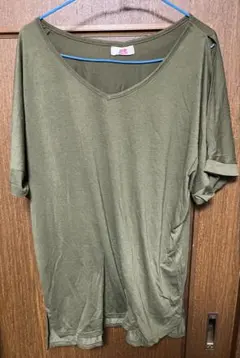 RyuRyu オリーブ Tシャツ チュニック Vネックのサムネイル
