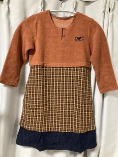 PETIT BEAR 七分袖ワンピース