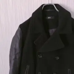 AZUL bymoussy　ピーコート　フェイクレザー　切り替え　メンズ