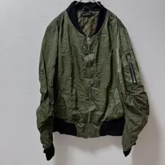 美品★MA-1スタイル　ジャケット オリーブグリーン　【フリー】　お出かけ