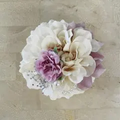 コサージュ/71 ピンクホワイト　ハンドメイド　卒業式　入学式　セレモニー