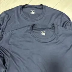 MIZUNO 野球 アンダーシャツ ネイビー　Lサイズ 2枚セットのサムネイル