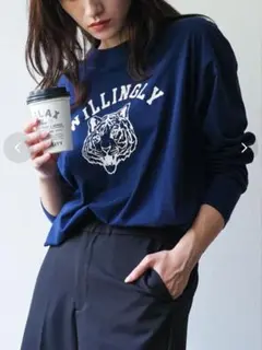 【mili an deni】ミリアンデニ タイガーロゴ 長袖Tシャツ ロンT