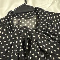 CLUB MONACO ポルカドット 長袖 シルク　シアーブラウスのサムネイル