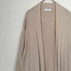 a.v.v ロングカーディガン サイドスリット ウエスト紐付き 大きめ 羽織り