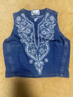 DIAB'LESS 刺繍入りデニムベストのサムネイル