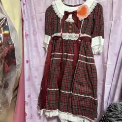 morphose temps de fille 赤チェックOP Metamorphose temps de fille 赤チェックOP - メルカリ