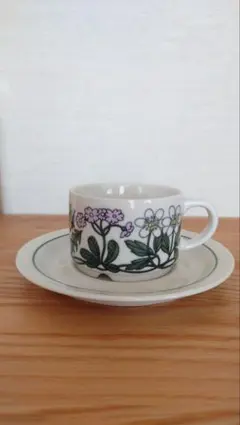 MZ Austria 手描き ピンク花絵 カップ＆ソーサー - メルカリ