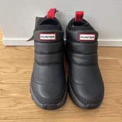 HUNTER ブラック スリップオンブーツ 新品タグ付き23センチ