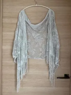 ライトグレー レース ストール ショール　パーティー