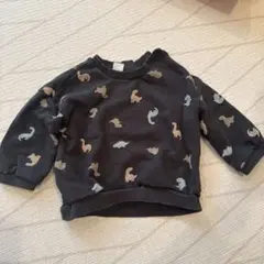 H&M 恐竜柄 長袖 トレーナー US 2Y 90cmサイズ相当