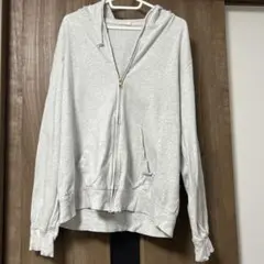 GU フルジップパーカー　グレー　L