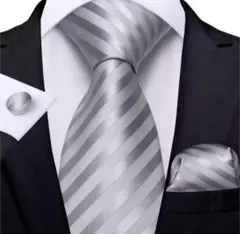 【新品】ネクタイ・カフス・ポケットチーフ ３点セット