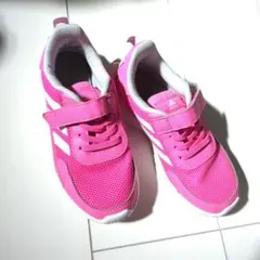 Adidas 蛍光　ピンク スニーカー　19cm