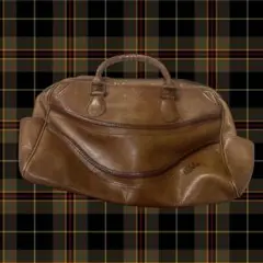 ブラウンレザーボストンバッグ