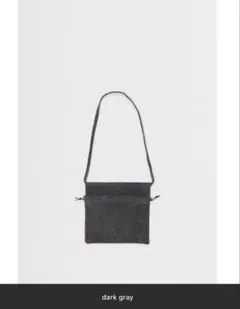 Hender Scheme red cross bag small ダークグレー