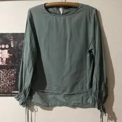 URBAN RESEARCH DOORS 長袖シャツ モスグリーン　袖紐　美品